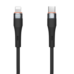 Kabel NILLKIN DATA CABLE FLOWSPEED SILICON TYPE C-LIGHTNING PD 27W, BLACK / CZARNY