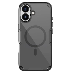 Etui Nillkin Nature TPU Pro Magnetic kompatybilne z MagSafe na iPhone 17 - półprzezroczyste-czarne