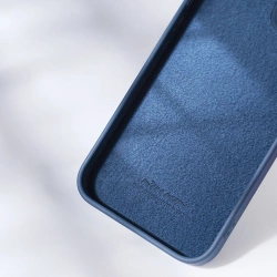 Etui Nillkin CamShield Silky Silicone Case etui iPhone 14 Pro Max silikonowy pokrowiec z osłoną na aparat niebieskie