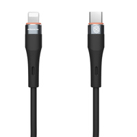 Kabel NILLKIN DATA CABLE FLOWSPEED SILICON TYPE C-LIGHTNING PD 27W, BLACK / CZARNY